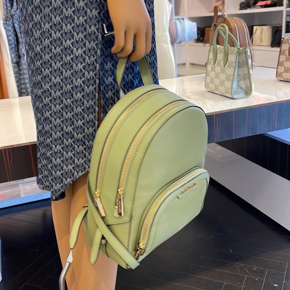Michael Kors Jaycee Medium Logo Backpack 
Light Sage - Picture 11 of 16